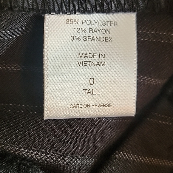 7th Avenue Suiting Collection from NY & Co Black Pants w/ White Strips Tall 0 - Picture 6 of 6